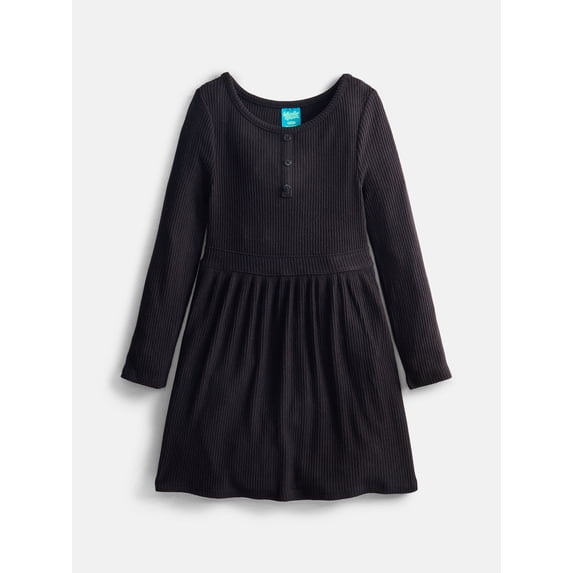 Wonder Nation Girls Knit Dress with Long Sleeves, Sizes 4-18