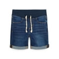thumbnail image 1 of Wonder Nation Girls Knit Waistband Denim Shorts, Sizes 4-18 & Plus, 1 of 3