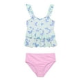 thumbnail image 1 of Wonder Nation Girls Layered Ruffle Tankini Swimsuit with UPF50+, 2-Piece, Sizes 4-18 & Plus, 1 of 3