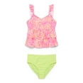 thumbnail image 1 of Wonder Nation Girls Layered Ruffle Tankini Swimsuit with UPF50+, 2-Piece, Sizes 4-18 & Plus, 1 of 3