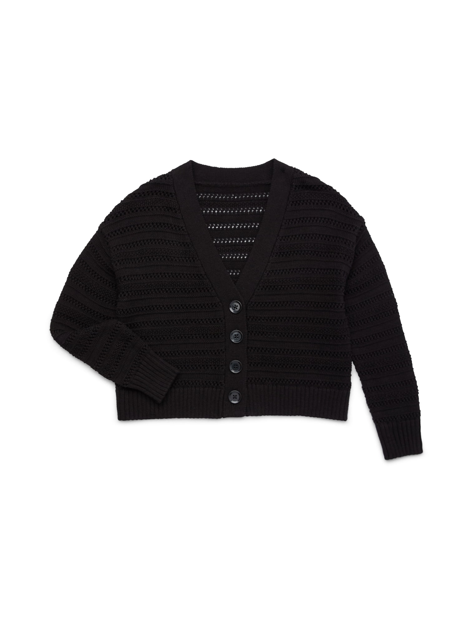 Wonder Nation Toddler Girls Long Sleeve Pointelle Sweater Sizes 12M 3T