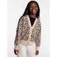 thumbnail image 1 of Wonder Nation Girls' Button Front Cardigan Sweater with Long Sleeves, Sizes 4-18 & Plus, 1 of 8