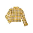 thumbnail image 1 of Wonder Nation Girls Long Sleeve Cropped Flannel Shirt, Sizes 4-18 & Plus, 1 of 3