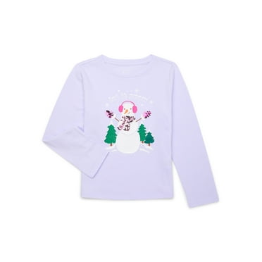 Wonder Nation Girls Long Sleeve Embellished T-Shirt, Sizes 4-18 & Plus