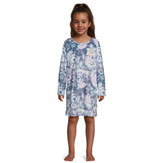 Wonder Nation Girls Long Sleeve Fleece Sleep Gown, Sizes 4-18 & Plus