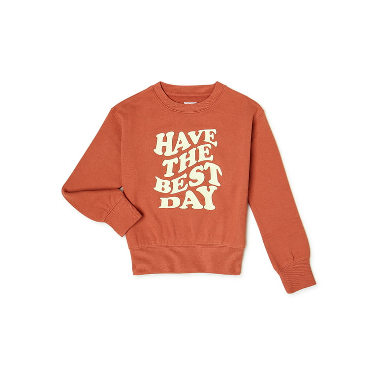 Relaxed Graphic Hoodie - Orange