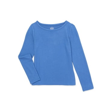 Wonder Nation Girls Long Sleeve Hacci Top, Sizes 4-18 & Plus