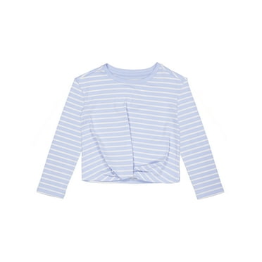 Wonder Nation Girls Long Sleeve Jersey Top, Sizes 4-18 & Plus