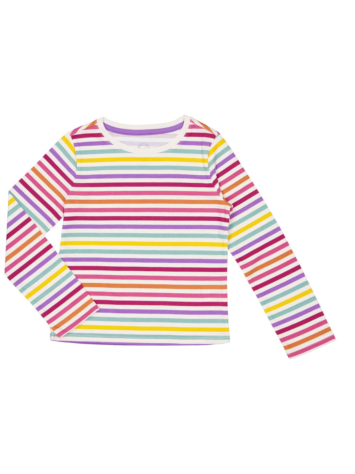 Wonder Nation Girls Long Sleeve Kid Tough T-Shirt, Sizes 4-18 & Plus