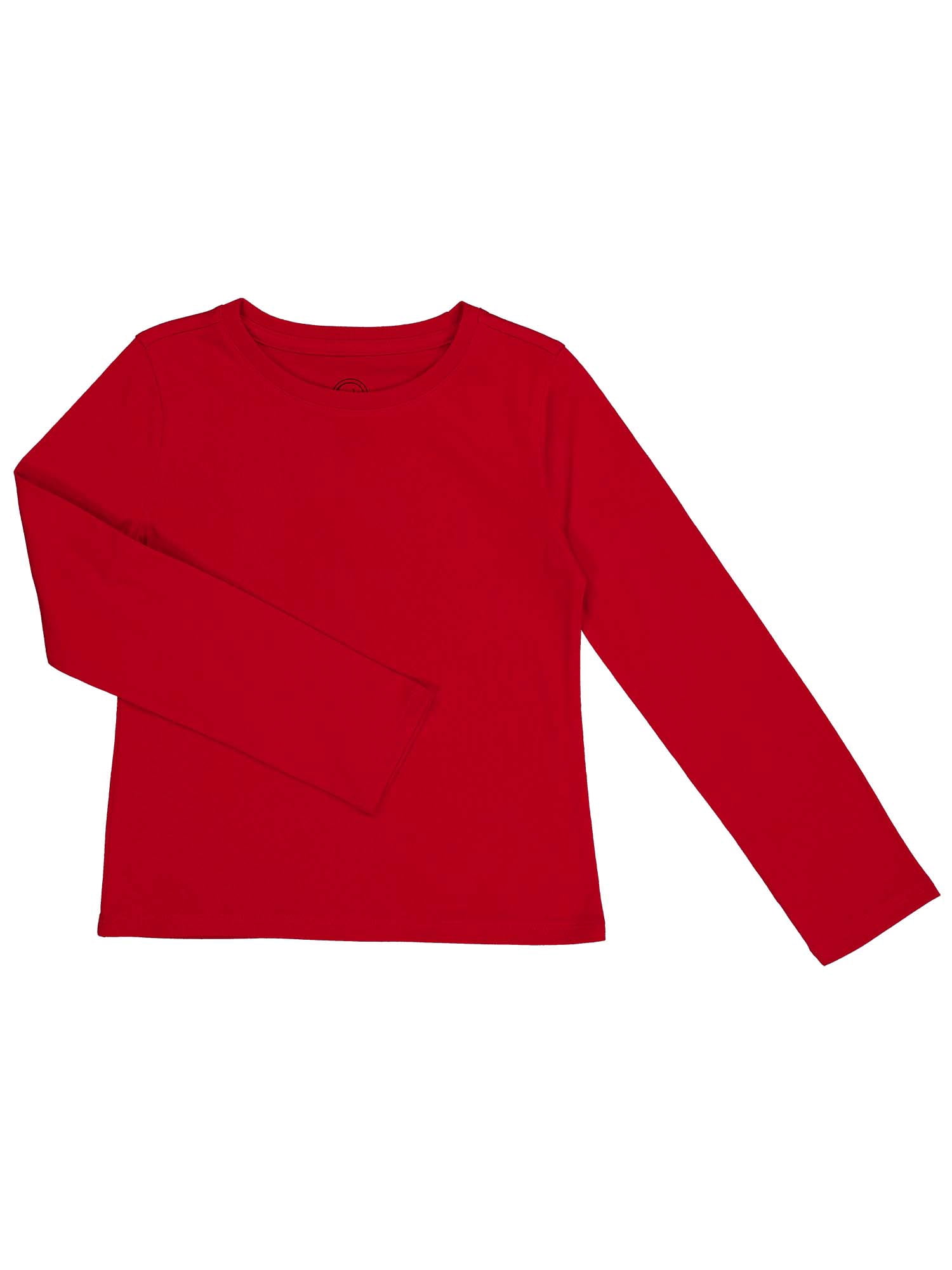 Wonder Nation Girls Long Sleeve Kid Tough T-Shirt, Sizes 4-18 & Plus
