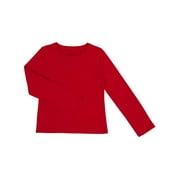 WONDER NATION Girls Long Sleeve Kid Tough T-Shirt, Sizes 4-18 & Plus