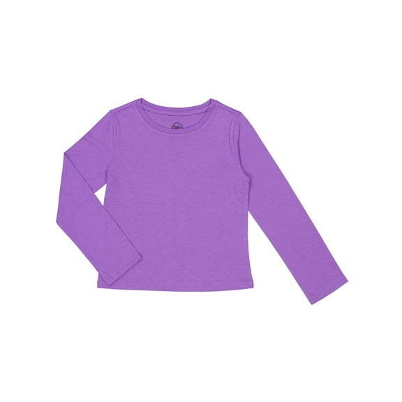 Wonder Nation Girls Long Sleeve Kid Tough T-Shirt, Sizes 4-18 & Plus