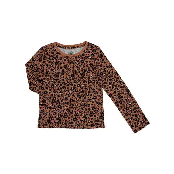 Wonder Nation Girls Long Sleeve Kid Tough T-Shirt, Sizes 4-18 & Plus