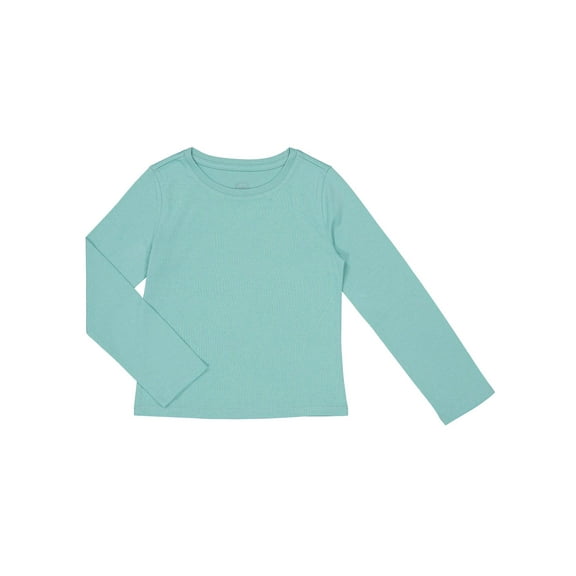 Wonder Nation Girls Long Sleeve Kid Tough T-Shirt, Sizes 4-18 & Plus