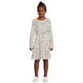 thumbnail image 1 of Wonder Nation Girls Long Sleeve Play Dress, Sizes 4-18 & Plus, 1 of 5