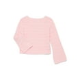 thumbnail image 1 of Wonder Nation Girls Pointelle Sweater with Long Sleeves, Sizes 4-18 & Plus, 1 of 3