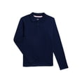 thumbnail image 1 of Wonder Nation Girls Long Sleeve Polo Shirt, Sizes XS-XXL, 1 of 3
