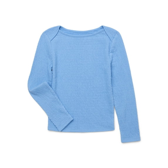 Wonder Nation Girls Long-Sleeve Pucker Knit Top, Sizes 4-18 & Plus