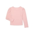 thumbnail image 1 of Wonder Nation Girls Long Sleeve Puff Top, Sizes 4-18 & Plus, 1 of 2