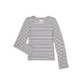 thumbnail image 1 of Wonder Nation Girls Long Sleeve Ribbed T-Shirt, Sizes 4-18 & Plus, 1 of 3