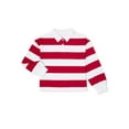 thumbnail image 1 of Wonder Nation Girls Long Sleeve Rugby Polo Top, Sizes 4-18 & Plus, 1 of 3