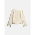 thumbnail image 1 of Wonder Nation Girls Long Sleeve Shine Knit Top, Sizes 4-18 & Plus, 1 of 3