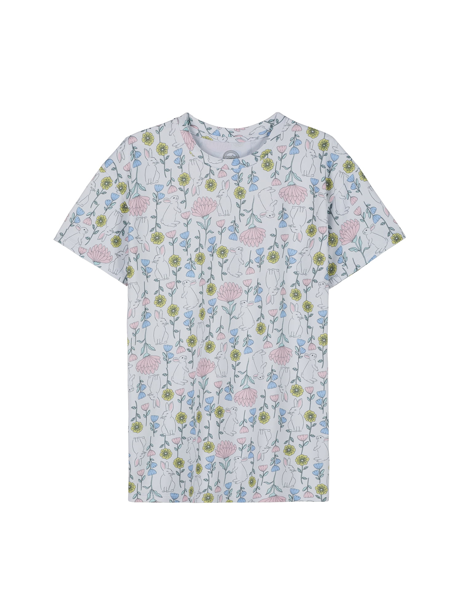 Wonder Nation Girls Short Sleeve Sleep Gown, One-Piece, Sizes 4-18