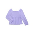 thumbnail image 1 of Wonder Nation Girls Long Sleeve Smocked Top, Sizes 4-18 & Plus, 1 of 3