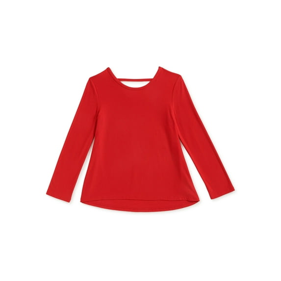 Wonder Nation Girls Long Sleeve Swing Top, Sizes 4-18 & Plus