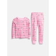 thumbnail image 1 of Wonder Nation Girls' Snug Fit Cotton Pajama Top and Pants Set, 2-Piece, Sizes 4-10, 1 of 3