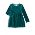 thumbnail image 1 of Wonder Nation Girls Velour Tutu Dress with Long Sleeves, Sizes 4-18 & Plus, 1 of 3