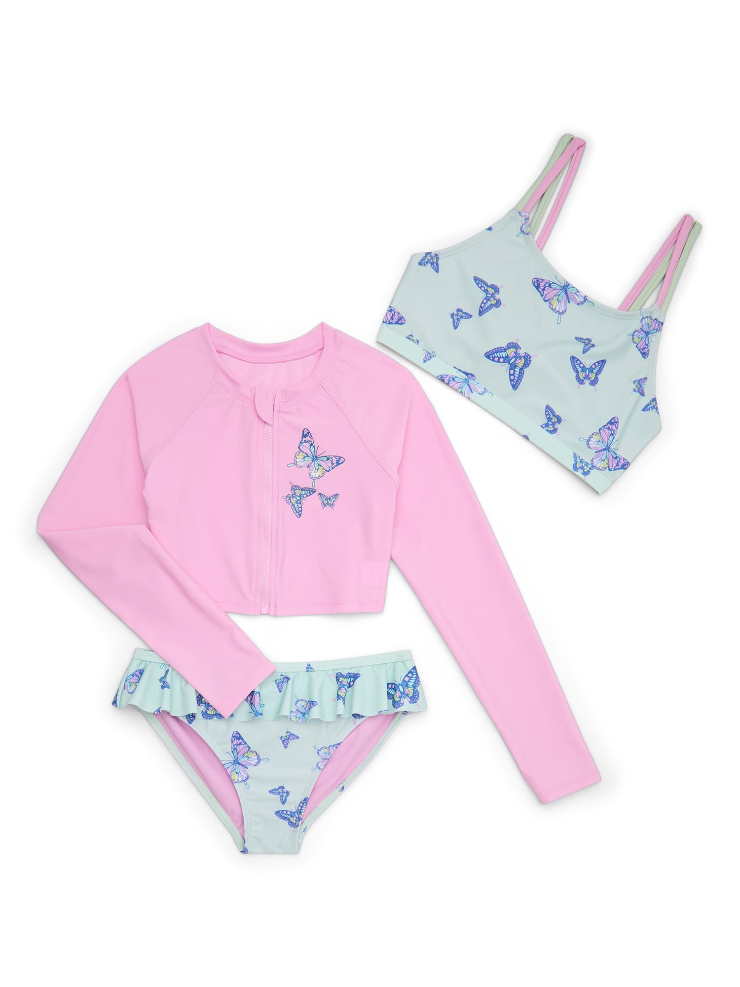 GYRATEDREAM Girls UPF 50+ Rash Guard Set Short Sleeve Two GYRATEDREAM Girls UPF 50+ Rash Guard Set Short Sleeve Two