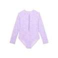thumbnail image 1 of Wonder Nation Girls Long Sleeve Zip-Up Rash Guard One-Piece Swimsuit, Sizes 4-18 & Plus, 1 of 3