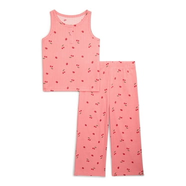 Wonder Nation Girls Lounge Tank Top and Pants, 2-Piece Set, Sizes 4-18 & Plus