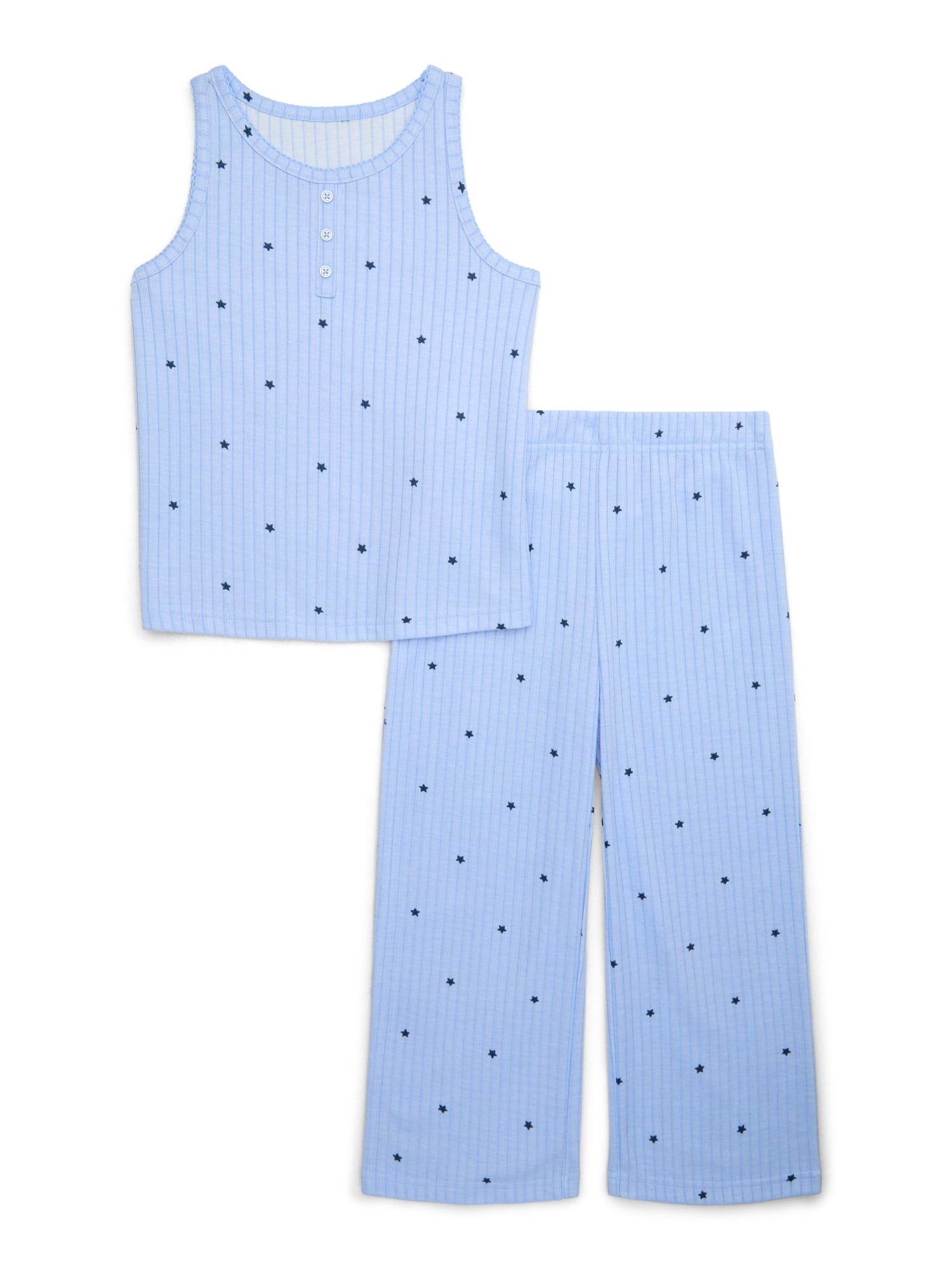 Wonder Nation Girls Lounge Tank and Pant 2-Piece Set, Sizes 4-18 & Plus