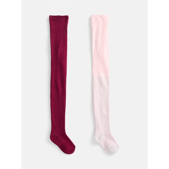 Wonder Nation Girls Lurex Tights, 2-Pack, Size Small