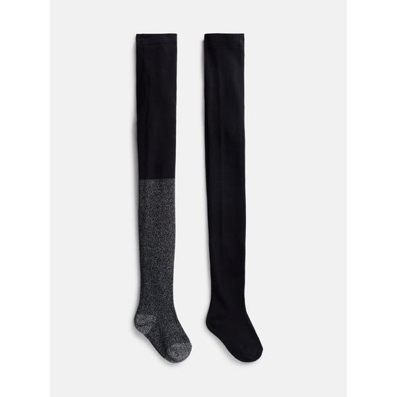 Wonder Nation Girls Lurex Tights, 2-Pack, Sizes S-L