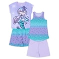 thumbnail image 1 of Wonder Nation Girls Mermaid Tank, T-Shirt & Sleep Shorts Pajama Set, 4-Piece, Sizes 4-18 & Plus, 1 of 4