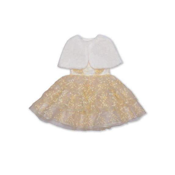 Wonder Nation Girls Metallic Special Occasion Dress w/ Shrug, Sizes 4-16 & Plus