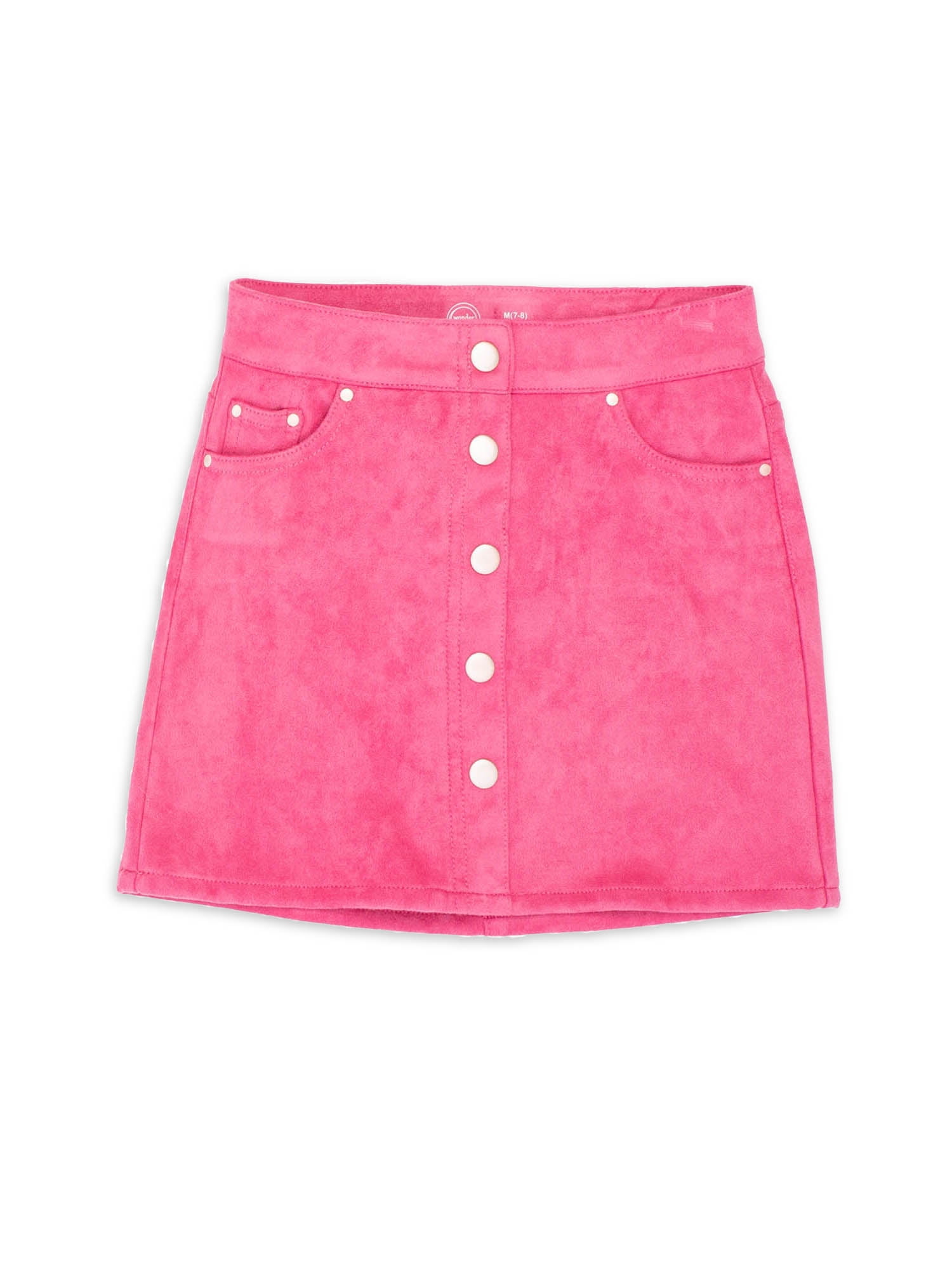 Wonder Nation Girls Mid-Rise Faux Suede Skirt, Sizes 4-18 & Plus ...