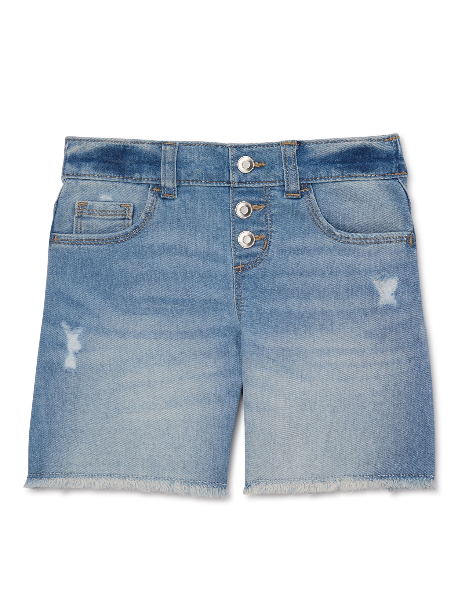 【WONDER WONDER】Tenz blue denim pocket mini one piece Wonder Nation Girl's Skinny Mid Rise Jeans, Sizes 4-18