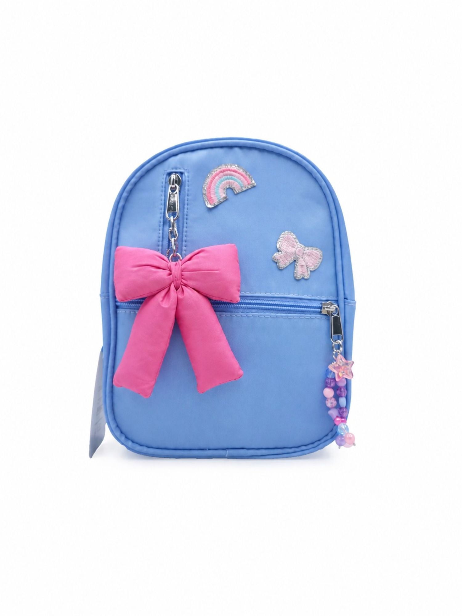 Wonder Nation Girls Mini Backpack with Keychain, Blue