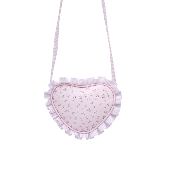 Wonder Nation Girls Mini Purse, Pink Floral and Stripe