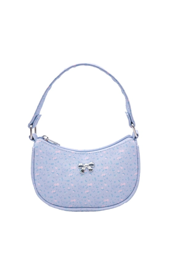 Girls Mini Purse, Blue Floral