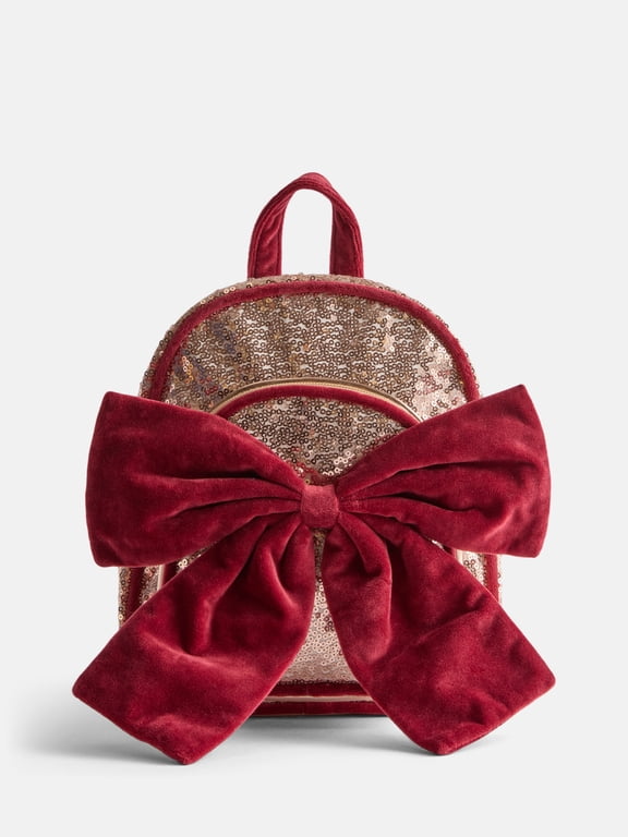 Girls Sequin Mini Backpack with Bow