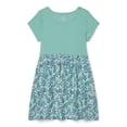thumbnail image 1 of Wonder Nation Girls Mixed Media Dress, Sizes 4-18 & Plus, 1 of 3