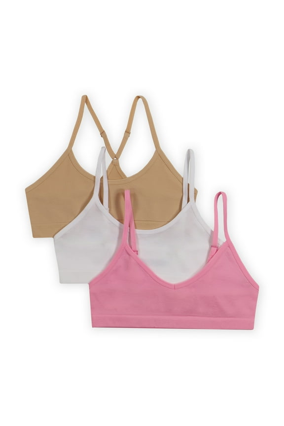 Girls Multi-Style Bra, 3-Pack, Sizes XS-2XL