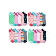 thumbnail image 1 of Wonder Nation Girls No Show Socks, 20-Pack, Sizes S-L, 1 of 4