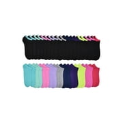 Wonder Nation Girls No Show Socks, 20-Pack, Sizes S-L
