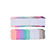 Wonder Nation Girls No Show Socks, 20-Pack, Sizes S-L